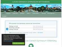 Tablet Screenshot of lucas-cranach-gymnasium.de